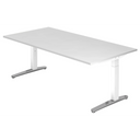 Höhenverstellbarer Schreibtisch XTRA XB 2E WC in Weiß mit großer Tischplatte von hjh OFFICE PRO