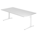 Höhenverstellbarer Schreibtisch XTRA XB 2E WW in Weiß mit großer Tischplatte von hjh OFFICE PRO