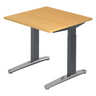 Höhenverstellbarer Schreibtisch XTRA XB 8 GC in Buche mit dunkelgrauem Gestell von hjh OFFICE PRO