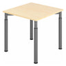 Höhenverstellbarer Schreibtisch YAMA 8 G in Ahorn und Graphit mit quadratischer Platte von hjh OFFICE PRO