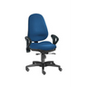 Profi-Bürostuhl ZERO 10 AL mit royalblauem Stoffbezug und schwarzen Armlehnen von Sitwell Steifensand