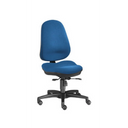 Profi-Bürostuhl ZERO 10 mit royalblauem Stoffbezug und schwarzem Fußkreuz von Sitwell Steifensand