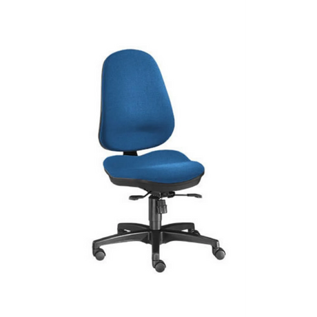 Profi-Bürostuhl ZERO 10 mit royalblauem Stoffbezug und schwarzem Fußkreuz von Sitwell Steifensand