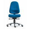 Profi-Bürostuhl ZERO 12 mit blauem Stoffbezug und silberfarbenem Fußkreuz von Sitwell Steifensand