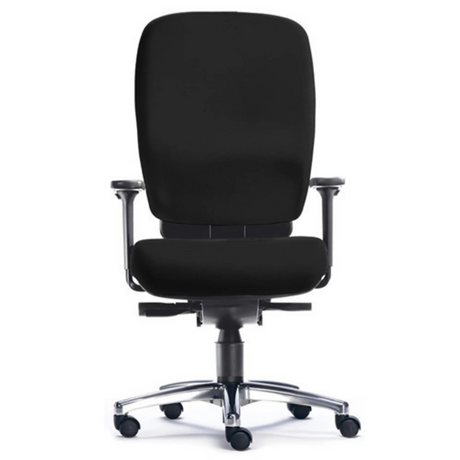 High-End-Bürostuhl ZERO 15 AL in Schwarz mit Armlehnen und verchromtem Fußkreuz von Sitwell Steifensand