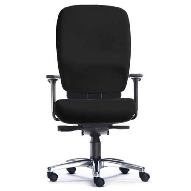 High-End-Bürostuhl ZERO 15 AL in Schwarz mit Armlehnen und verchromtem Fußkreuz von Sitwell Steifensand