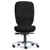 High-End-Bürostuhl ZERO 15 mit schwarzem Bezug und glänzendem Fußkreuz auf Rollen von Sitwell Steifensand