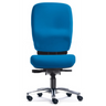 High-End-Bürostuhl ZERO 15 in royalblauem Stoffbezug mit verchromtem Fußkreuz von Sitwell Steifensand