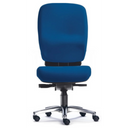 High-End-Bürostuhl ZERO 15 mit blauem Stoffbezug und silbernem Fußkreuz von Sitwell Steifensand