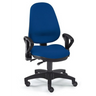 Profi-Bürostuhl ZERO 30 AL mit blauem Stoffbezug und schwarzen Armlehnen von Sitwell Steifensand