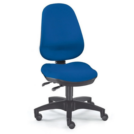 Profi-Bürostuhl ZERO 30 in royalblauer Farbe mit schwarzem Fußkreuz auf Rollen von Sitwell Steifensand