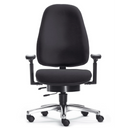 High-End-Bürostuhl ZERO 67 mit schwarzem Stoffbezug und glänzendem Fußkreuz von Sitwell Steifensand
