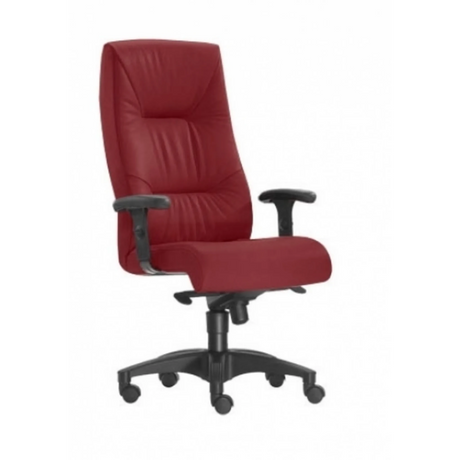 XXL Drehstuhl ZERO 70 XL in bordeauxroter Farbe mit Armlehnen und Rollenkreuz von Sitwell Steifensand