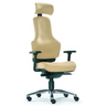 High-End-Bürostuhl ZERO O1 AL L in Creme mit Kopfstütze und Armlehnen von Sitwell Steifensand